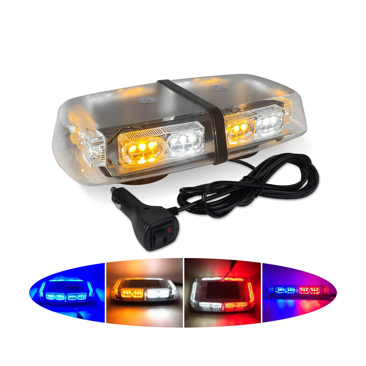 Super Bright Amber White 36LED Lamp Strobe Beacon Light Magnetic Mount Flashing Emergency Warning Roof Lights for Cars Boats