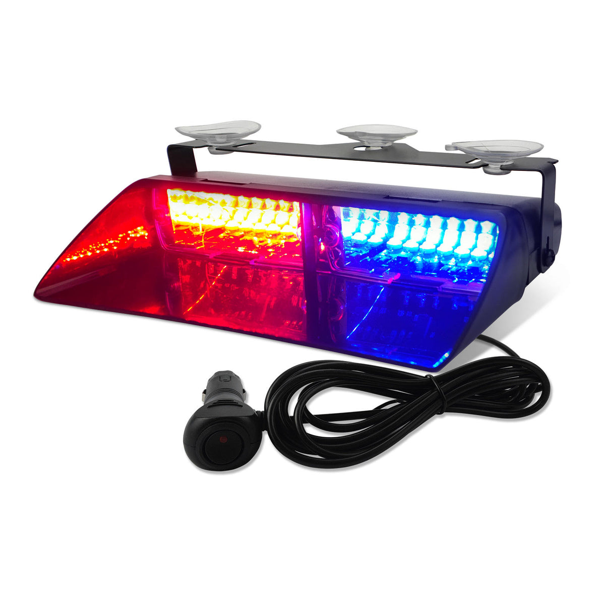 16LED Emergency Flash Light Suction Cup Shovel Auto Exterior Windshield Strobe Light Burst Car Suction Cup Warning Light