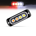 Truck Aluminum 6 LED Emergency Signal Lights Mini Strobe Light Bar Side Marker Warning Light for Pickup 12V 24V