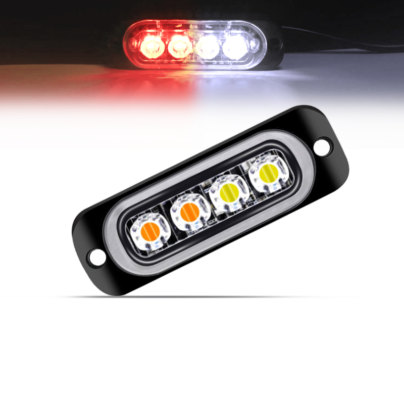 Truck Aluminum 6 LED Emergency Signal Lights Mini Strobe Light Bar Side Marker Warning Light for Pickup 12V 24V