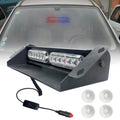 12 LED Car Strobe Light Front Stop Suction Cup Red Blue Shovel Lamp Interior Emergency Signal Flashing Auto Exterior Lighting