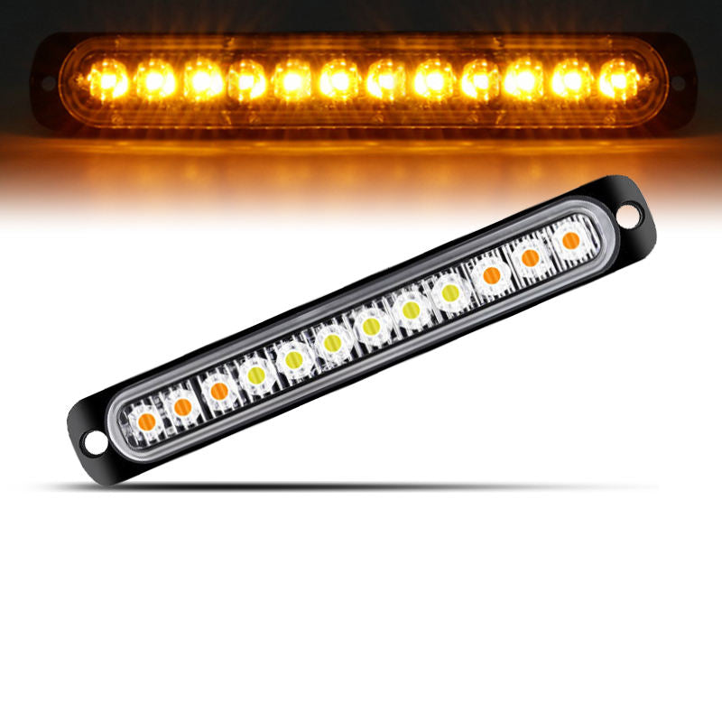 12W LED Truck Side Marker Light New Aluminium LED Strobe Signal Flashing Warning Lights for 12V 24V Vehicles