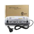 11 Inch 36 LED High Bright Car Rooftop Warning Strobe Light Bar Magnetic White Amber LED Emergency Flashing Beacon Light 12V-24V