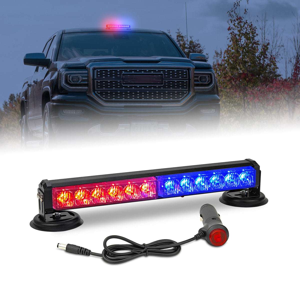Portable Rechargeable LED Strobe Light for Auto Exterior Magnetic Mount for Tractor Car-Magnetic Mount Exterior Lighting Autos