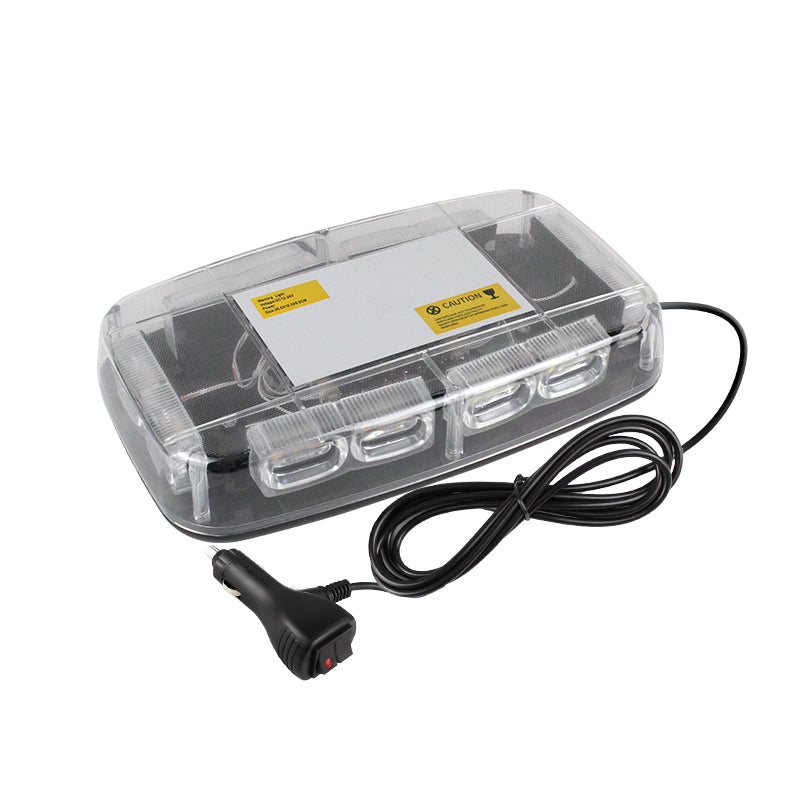 11 Inch 36 LED High Bright Car Rooftop Warning Strobe Light Bar Magnetic White Amber LED Emergency Flashing Beacon Light 12V-24V