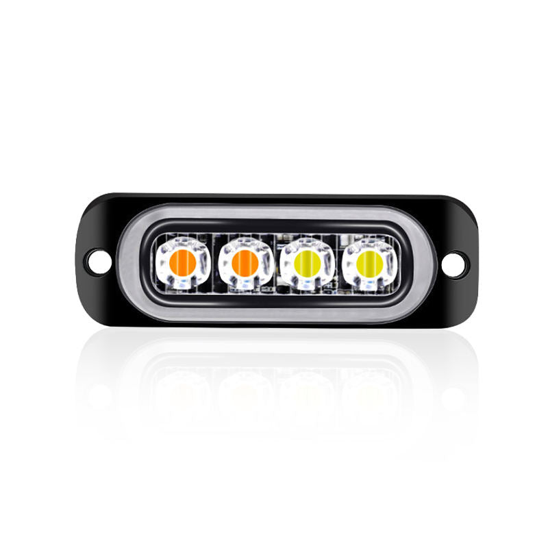Truck Aluminum 6 LED Emergency Signal Lights Mini Strobe Light Bar Side Marker Warning Light for Pickup 12V 24V