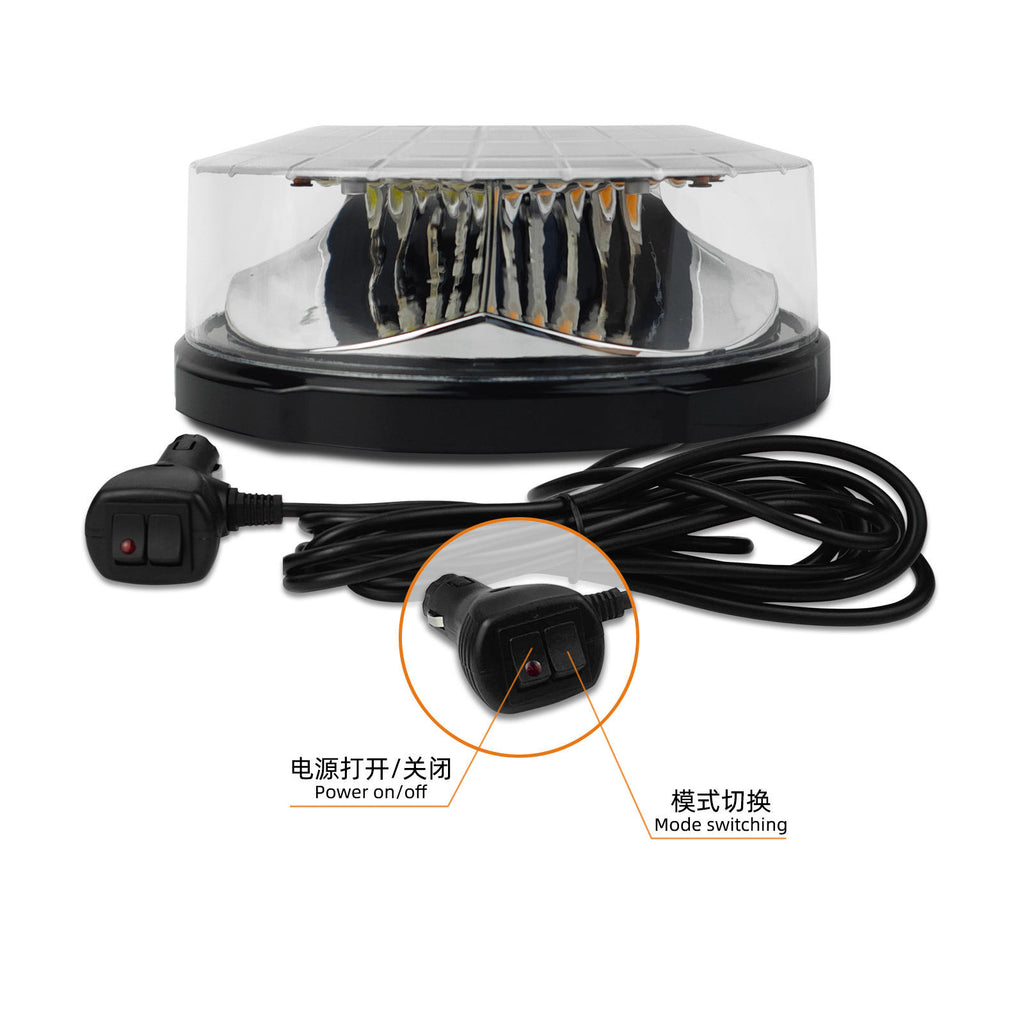 12V-24V Magnet Base Rotating LED Car Roof Beacon Light LED Fog & Headlight Accessory for Cars Auto Exterior Lighting