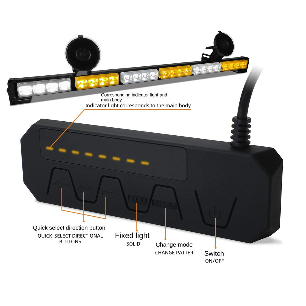 Cross-Border New Condition 4-LED Roof Lights for 6-Car Engineering Vehicle Everest Spot Combo Long Stick Bar Flashing Warning