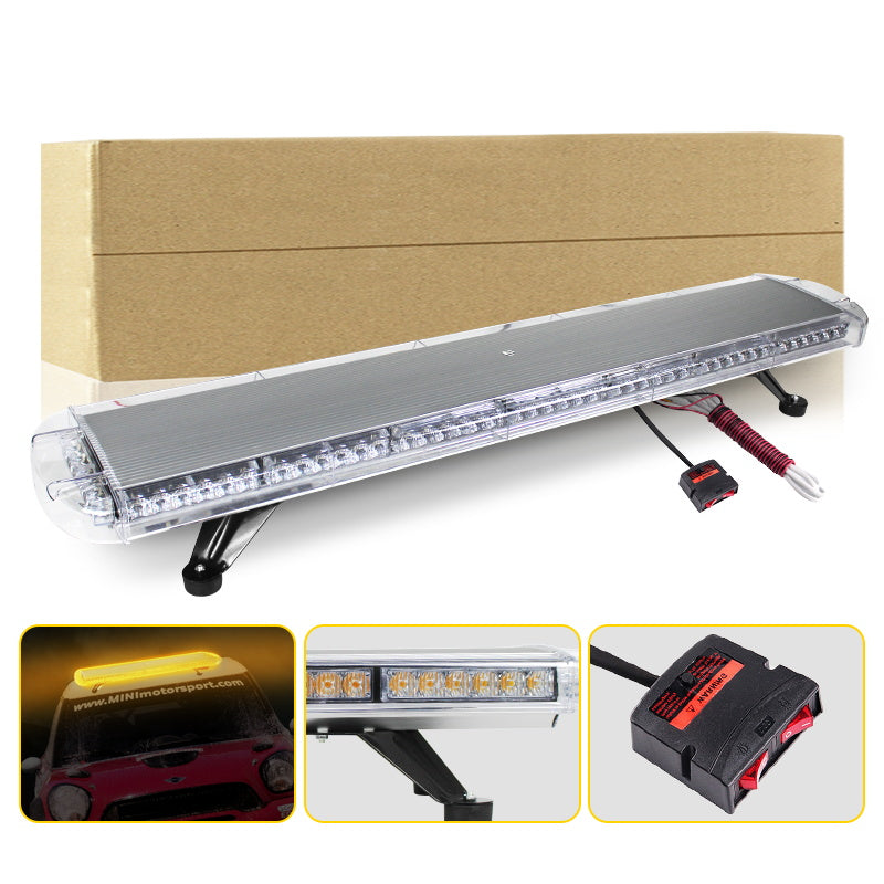 96W Car Roof Top Warning Light Bars High Power Traffic Emergency Led Linear Lightbar for Truck Wrecker Recovery 12V 24V