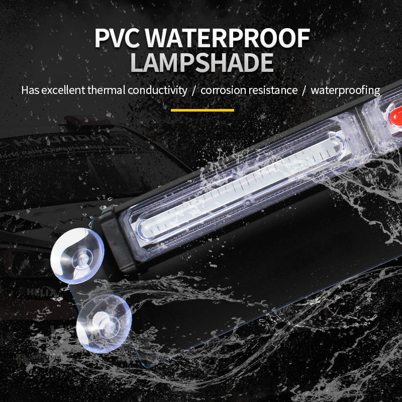 Super Bright Vehicle COB LED Dash Deck Lights Surface Mounting Emergency Warning Light Windshield Strobe Light for Trucks Car