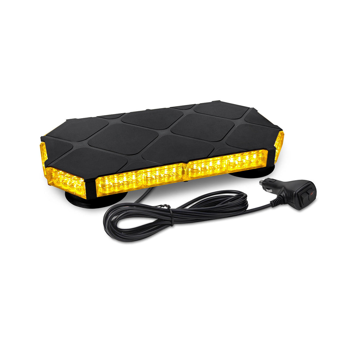 Mini 12V/24V LED Strobe Light Bar Clear Lens SAE Top Roof Magnetic Hazard Flashing Rotation Light Auto Exterior Lighting