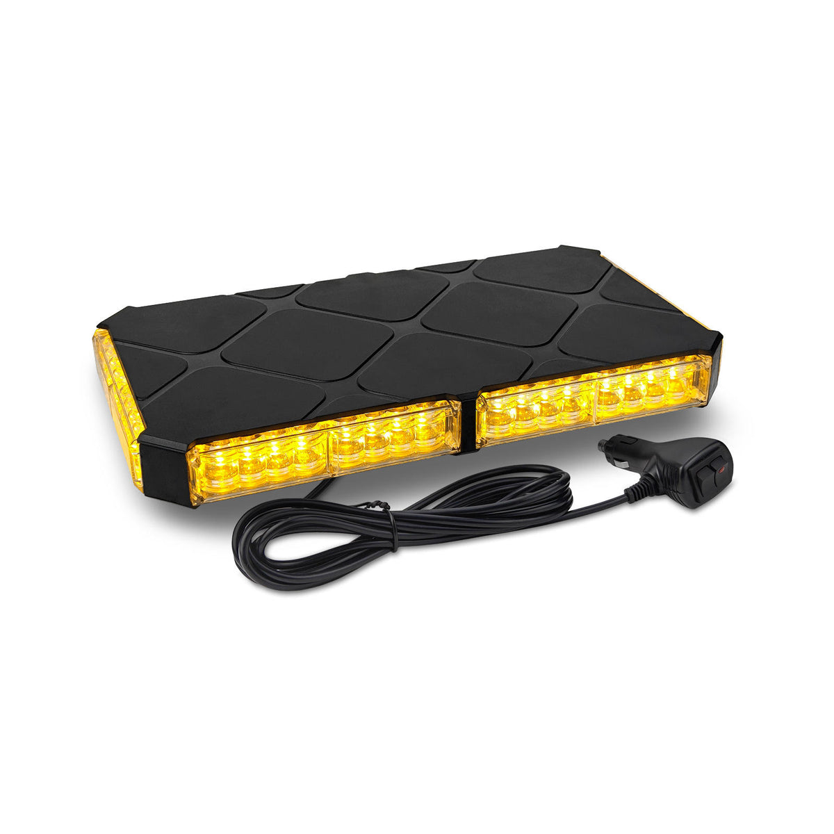 48 LED Mini Waterproof LED Warning Strobe Light Bar Emergency Security Vehicles Exterior Lighting Yellow Flashing Lights