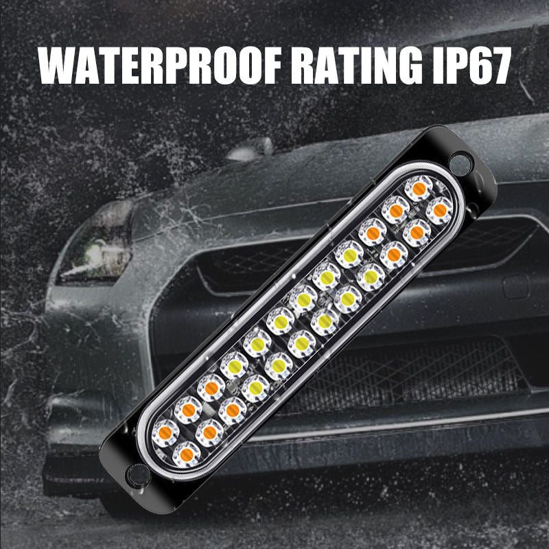 24W LED Truck Warning Lights Emergency Flashing Lights Warning Side Marker Strobe Signal Light for Pickup 12V 24V