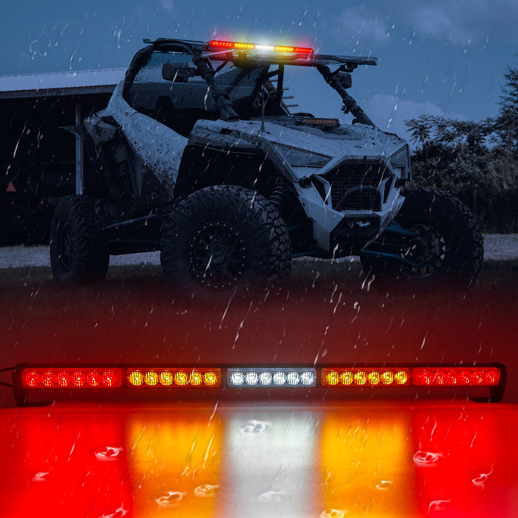 Rocker Switch LED Light Bar Car/UTV Rear Bumper Chase Light ATV Warning Strobe Light Bar Auto Exterior Lighting