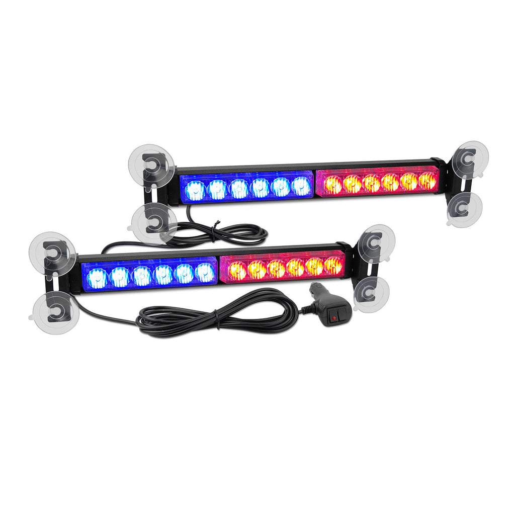 Two Sync Flash LED Dash Strobe Lights One Controller Emergency Car Interior Decorative Van LED Lights Auto Exterior Lighting