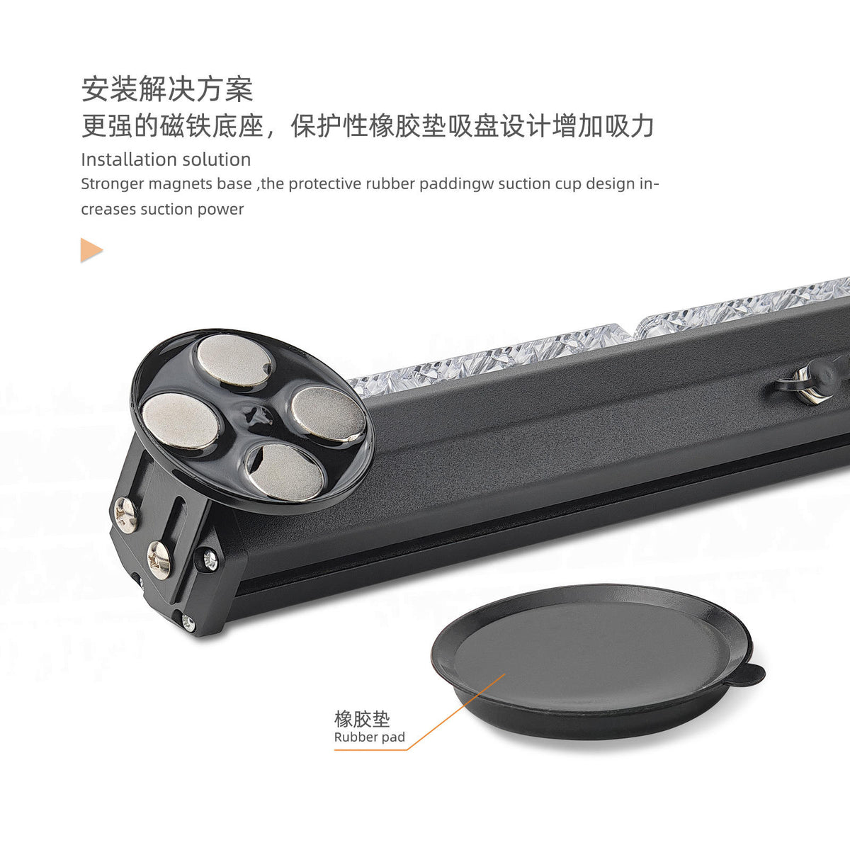 Portable Rechargeable LED Strobe Light for Auto Exterior Magnetic Mount for Tractor Car-Magnetic Mount Exterior Lighting Autos