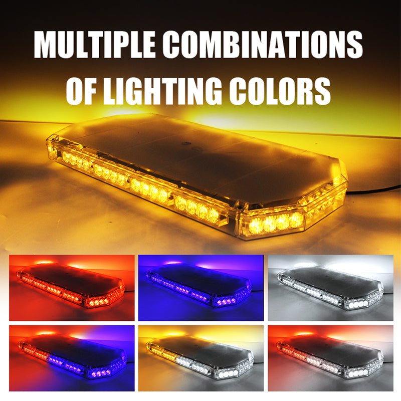 High Quality 60cm Amber Strobe LED Mini Light Bar Magnetic Emergency Vehicles Light Bars for Ambulance for Trucks