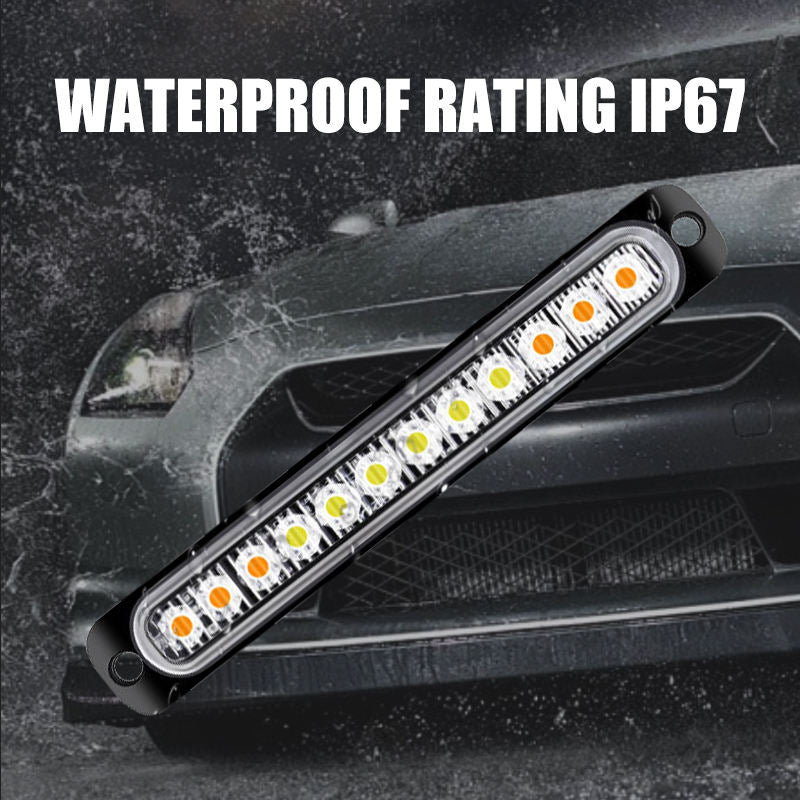 12W LED Truck Side Marker Light New Aluminium LED Strobe Signal Flashing Warning Lights for 12V 24V Vehicles