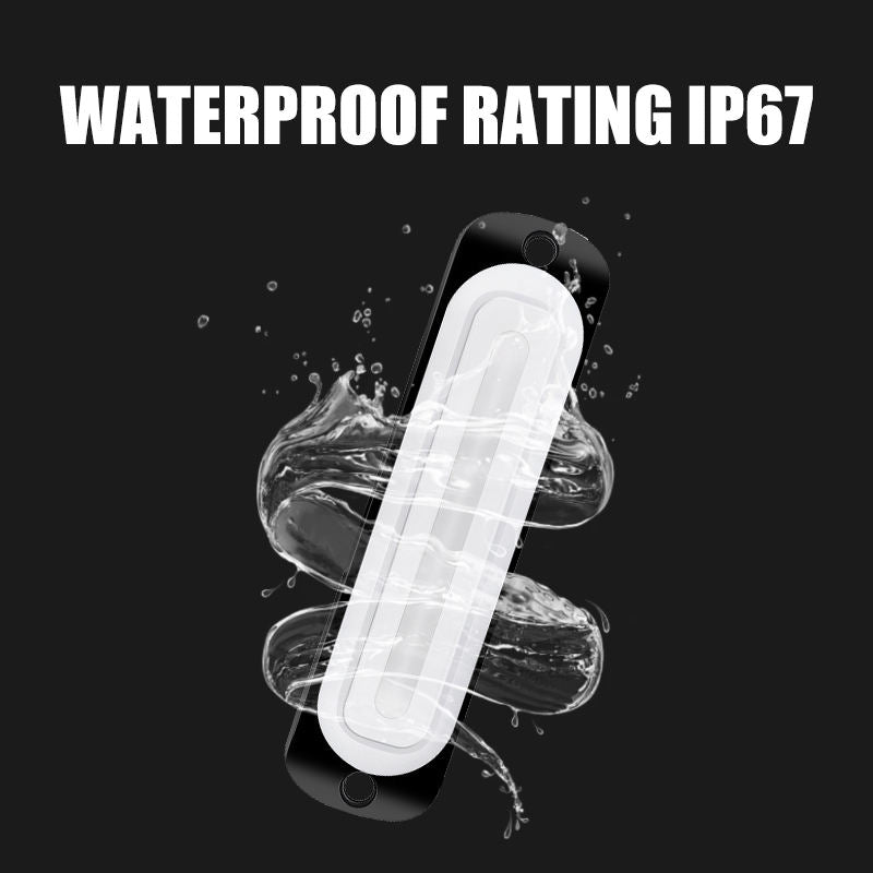 Ultra-thin 6 LED Truck Warning Light Waterproof Flashing Light Car Side Marker Strobe Lights 12V 24V
