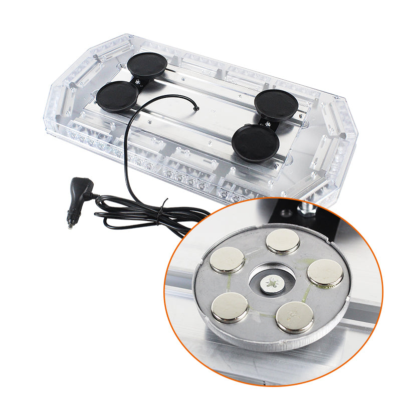 High Quality 60cm Amber Strobe LED Mini Light Bar Magnetic Emergency Vehicles Light Bars for Ambulance for Trucks