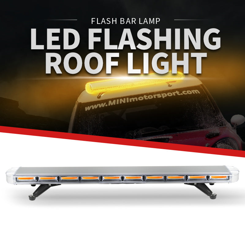 22 COB 36W Flashing LED Strobe Light Bar Full Size 12-24V Warning Lamp for Emergency Vehicles Car Accessory