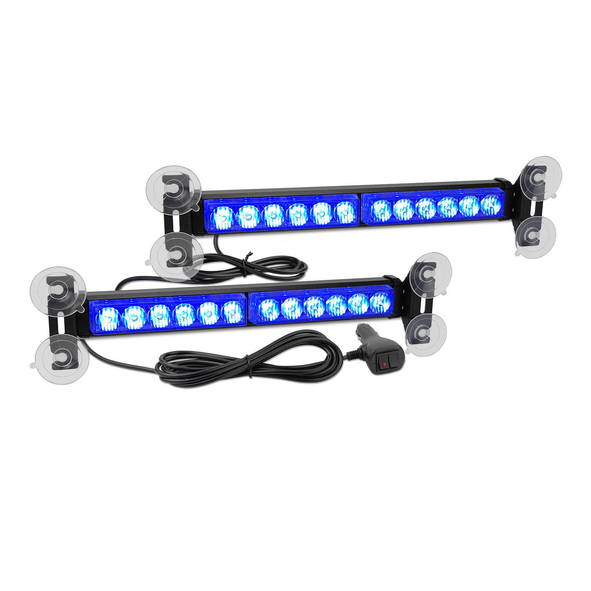 Two Sync Flash LED Dash Strobe Lights One Controller Emergency Car Interior Decorative Van LED Lights Auto Exterior Lighting