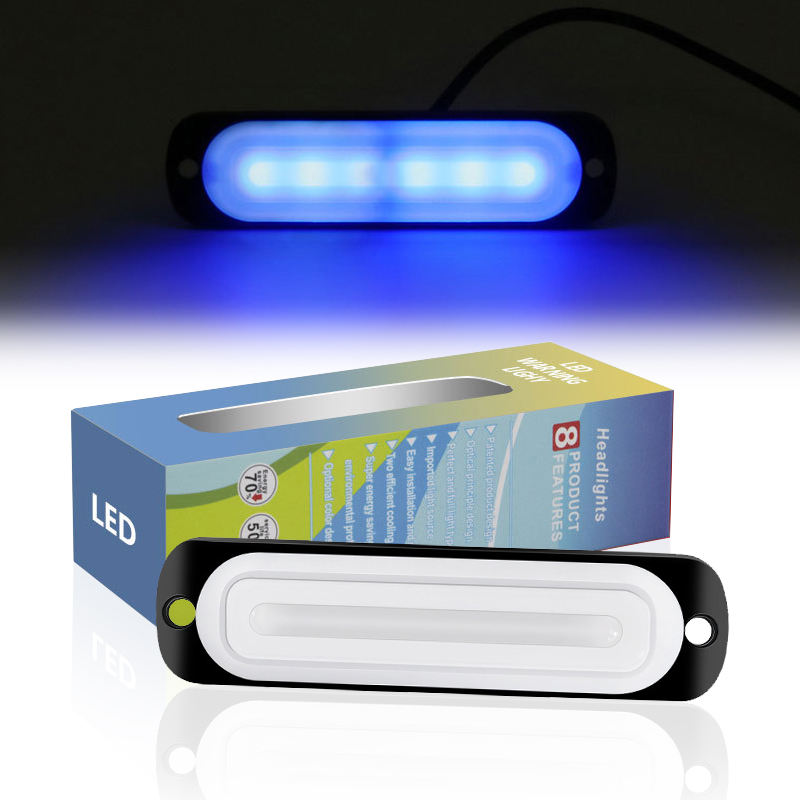 Ultra-thin 6 LED Truck Warning Light Waterproof Flashing Light Car Side Marker Strobe Lights 12V 24V