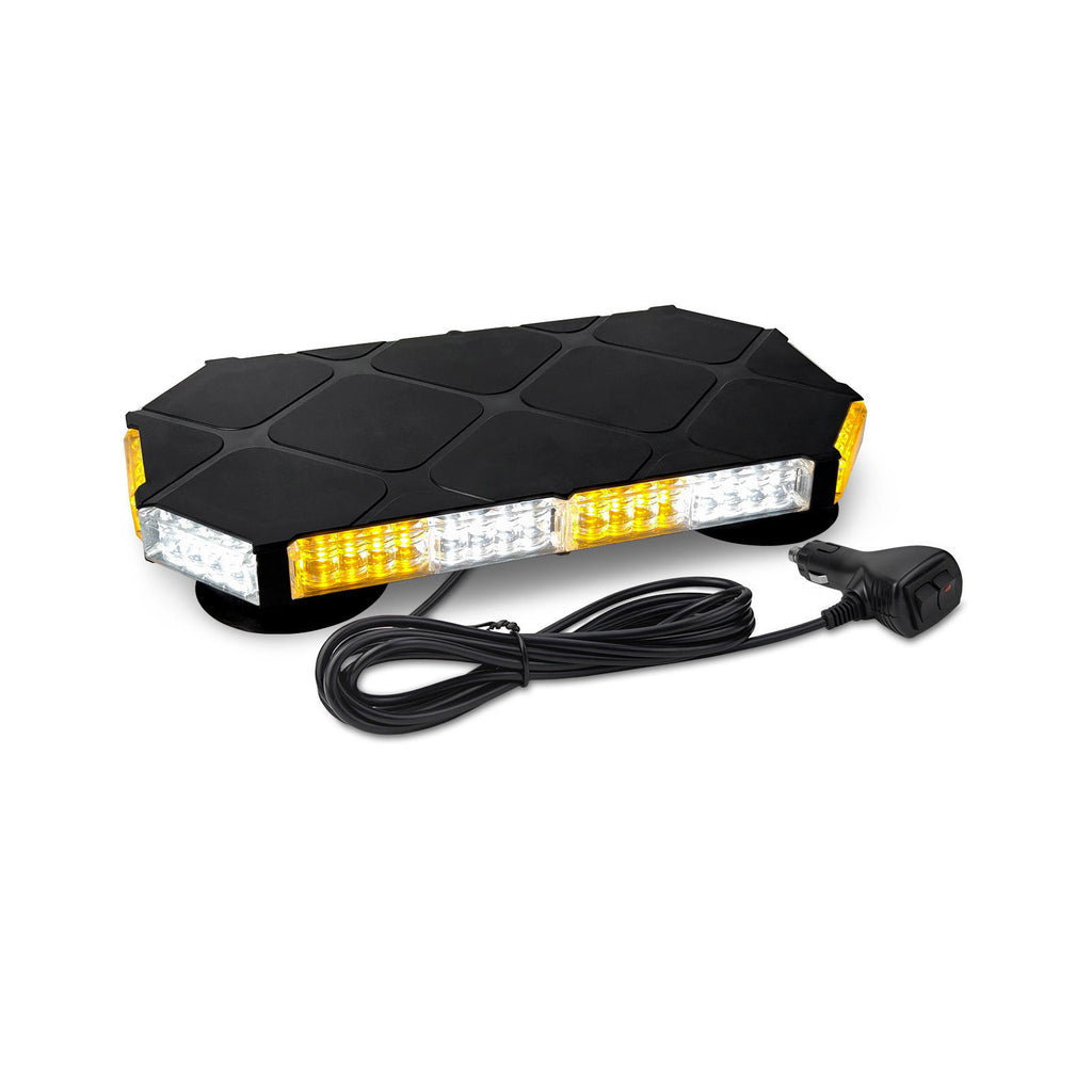 Mini 12V/24V LED Strobe Light Bar Clear Lens SAE Top Roof Magnetic Hazard Flashing Rotation Light Auto Exterior Lighting