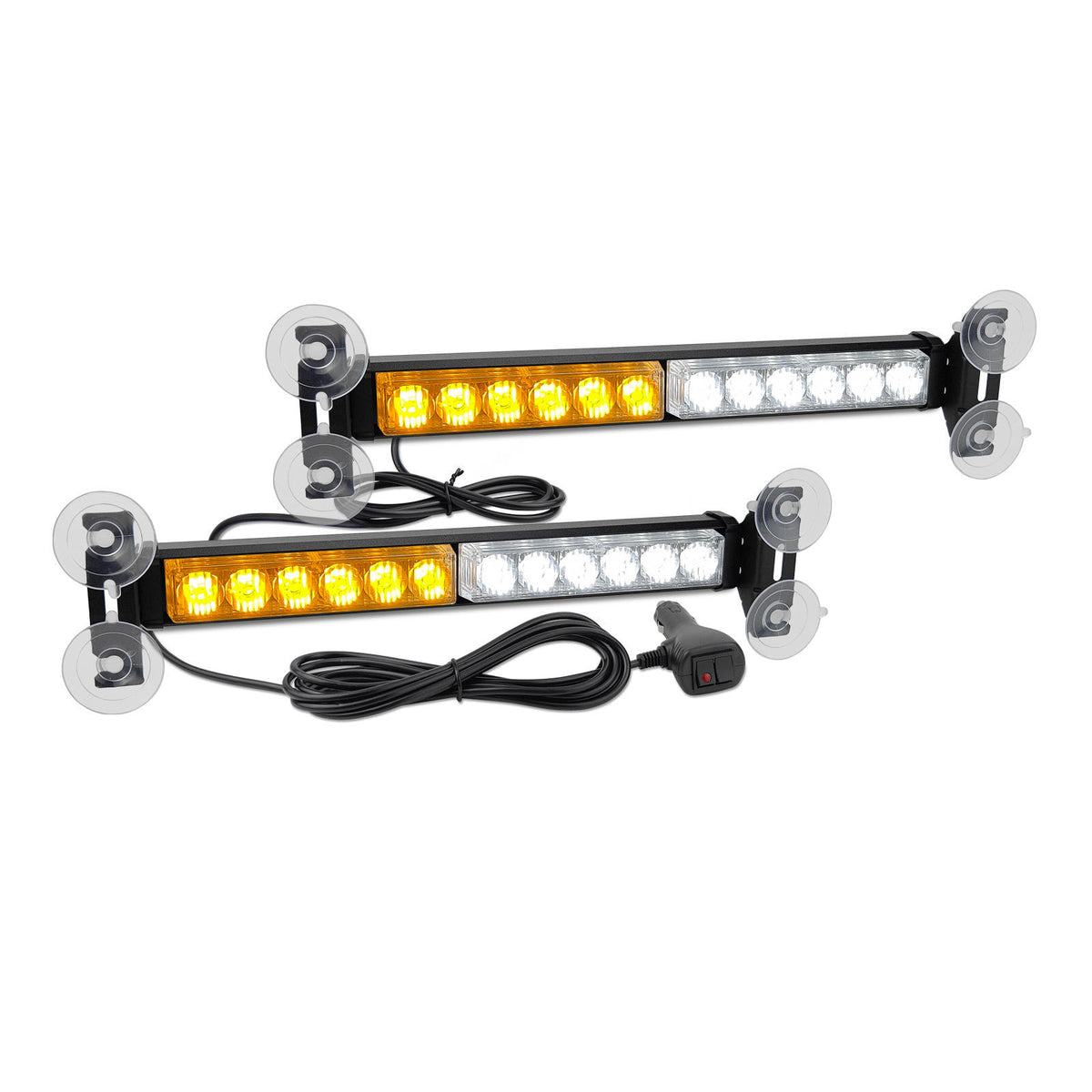 Two Sync Flash LED Dash Strobe Lights One Controller Emergency Car Interior Decorative Van LED Lights Auto Exterior Lighting