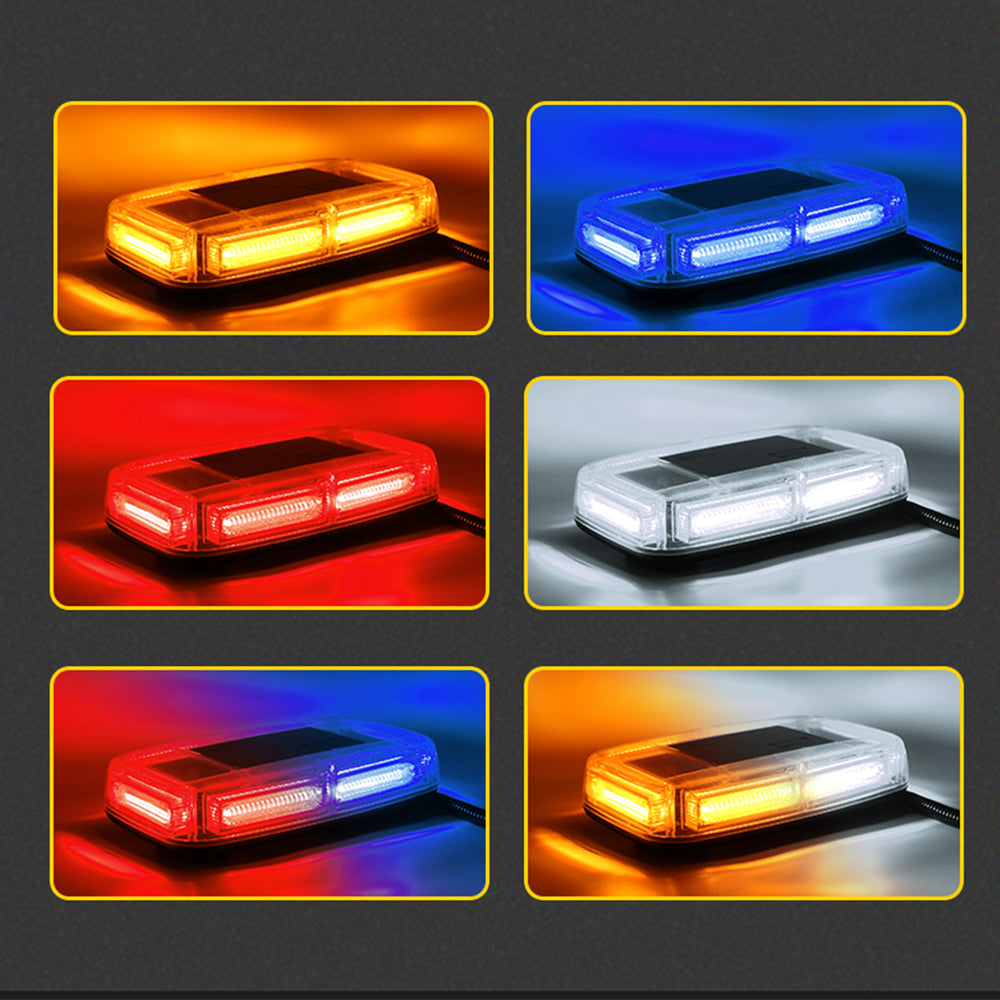 Vehicle COB Mini LED Strobe Light Bar Warning Light Magnetic Roof Top Emergency Flashing Light for Trucks Car