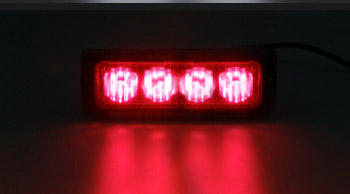 New Waterproof IP67 4W LED Truck Side Light Amber Red White Strobe Warning Flashing Signal Lights 12V-24V