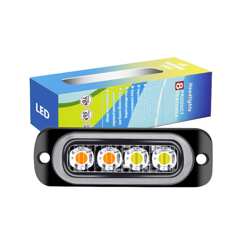 Truck Aluminum 6 LED Emergency Signal Lights Mini Strobe Light Bar Side Marker Warning Light for Pickup 12V 24V