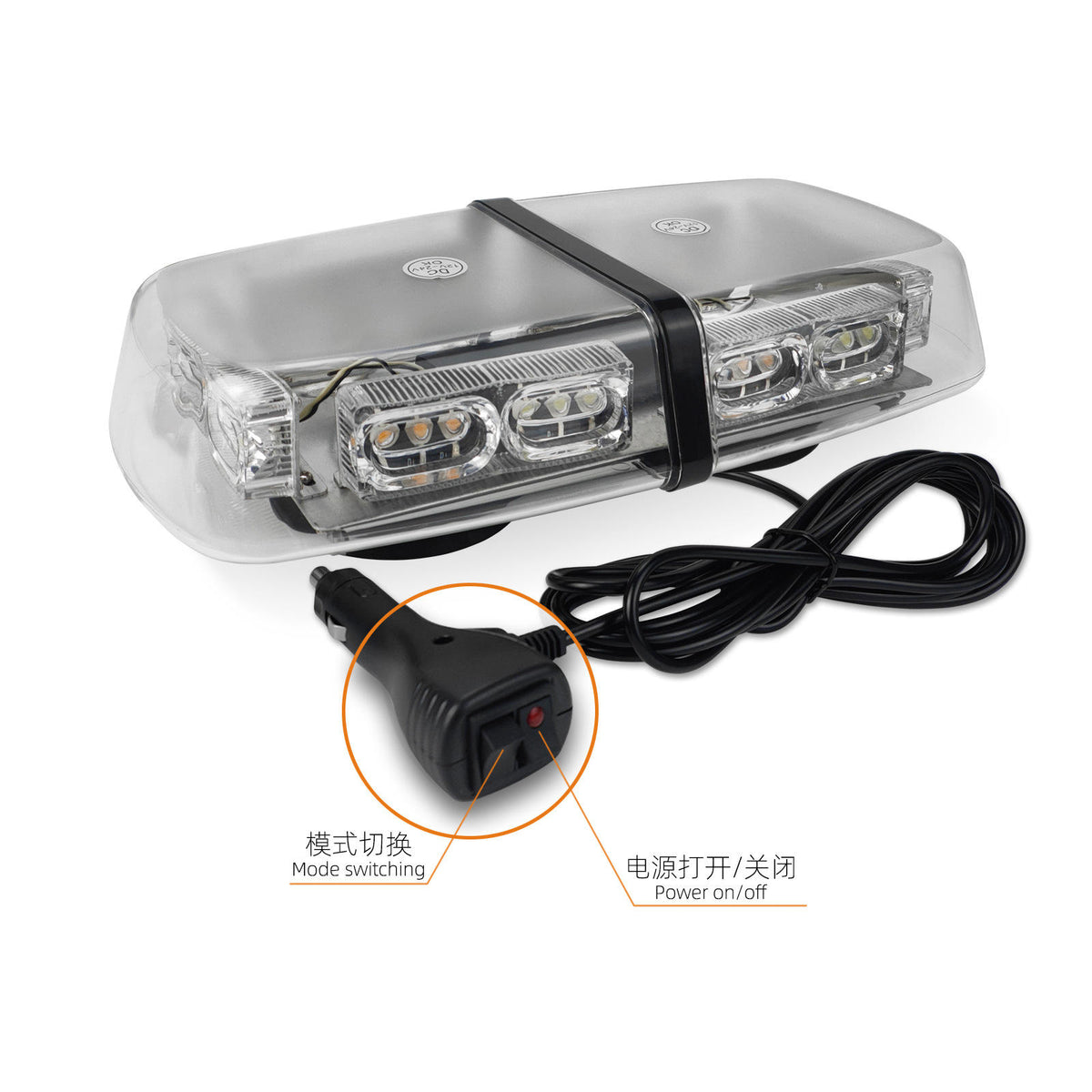 Super Bright Amber White 36LED Lamp Strobe Beacon Light Magnetic Mount Flashing Emergency Warning Roof Lights for Cars Boats