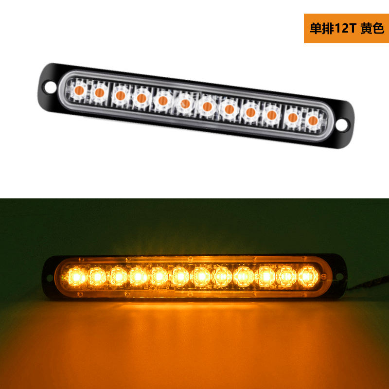 12W LED Truck Side Marker Light New Aluminium LED Strobe Signal Flashing Warning Lights for 12V 24V Vehicles