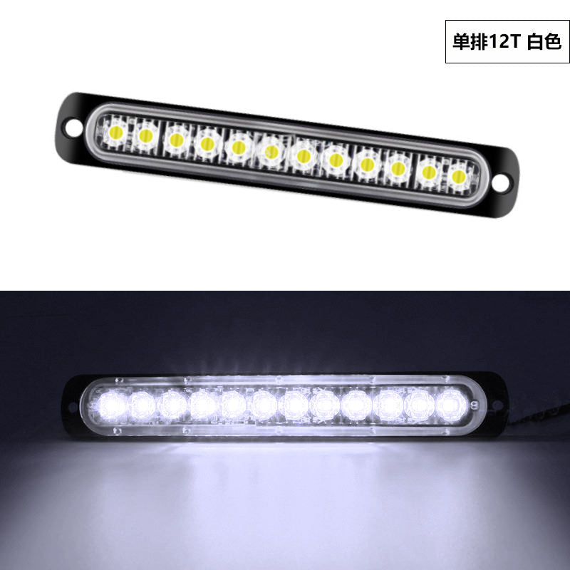 12W LED Truck Side Marker Light New Aluminium LED Strobe Signal Flashing Warning Lights for 12V 24V Vehicles