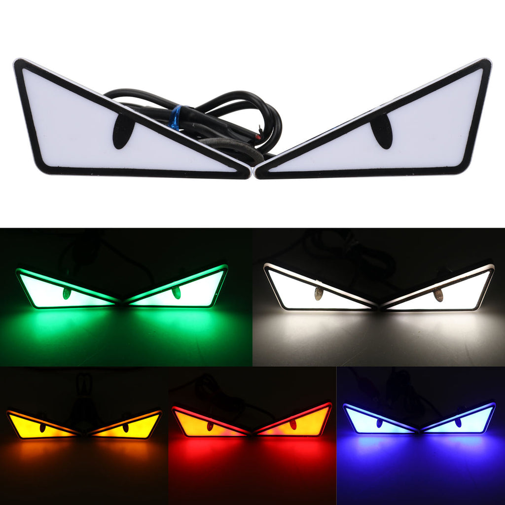 Universal 12V Led Motorcycle Lighting Systems Triangle Devil Eagle Eye Lights for Car Accesorios Para Moto Motorcycle Bright
