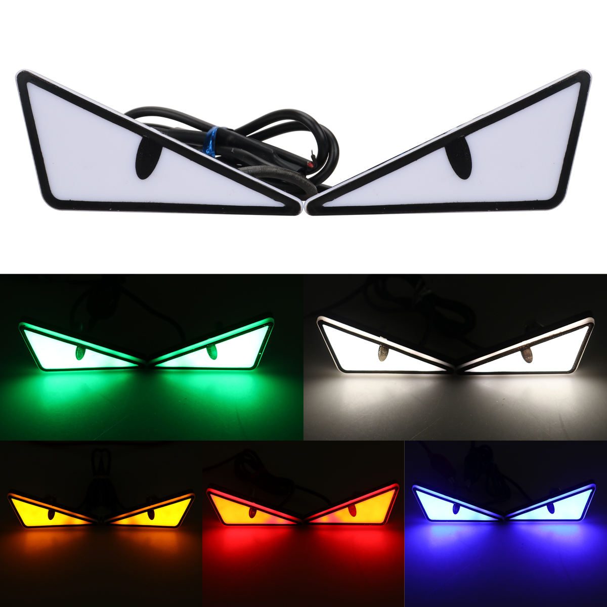 Universal 12V Led Motorcycle Lighting Systems Triangle Devil Eagle Eye Lights for Car Accesorios Para Moto Motorcycle Bright