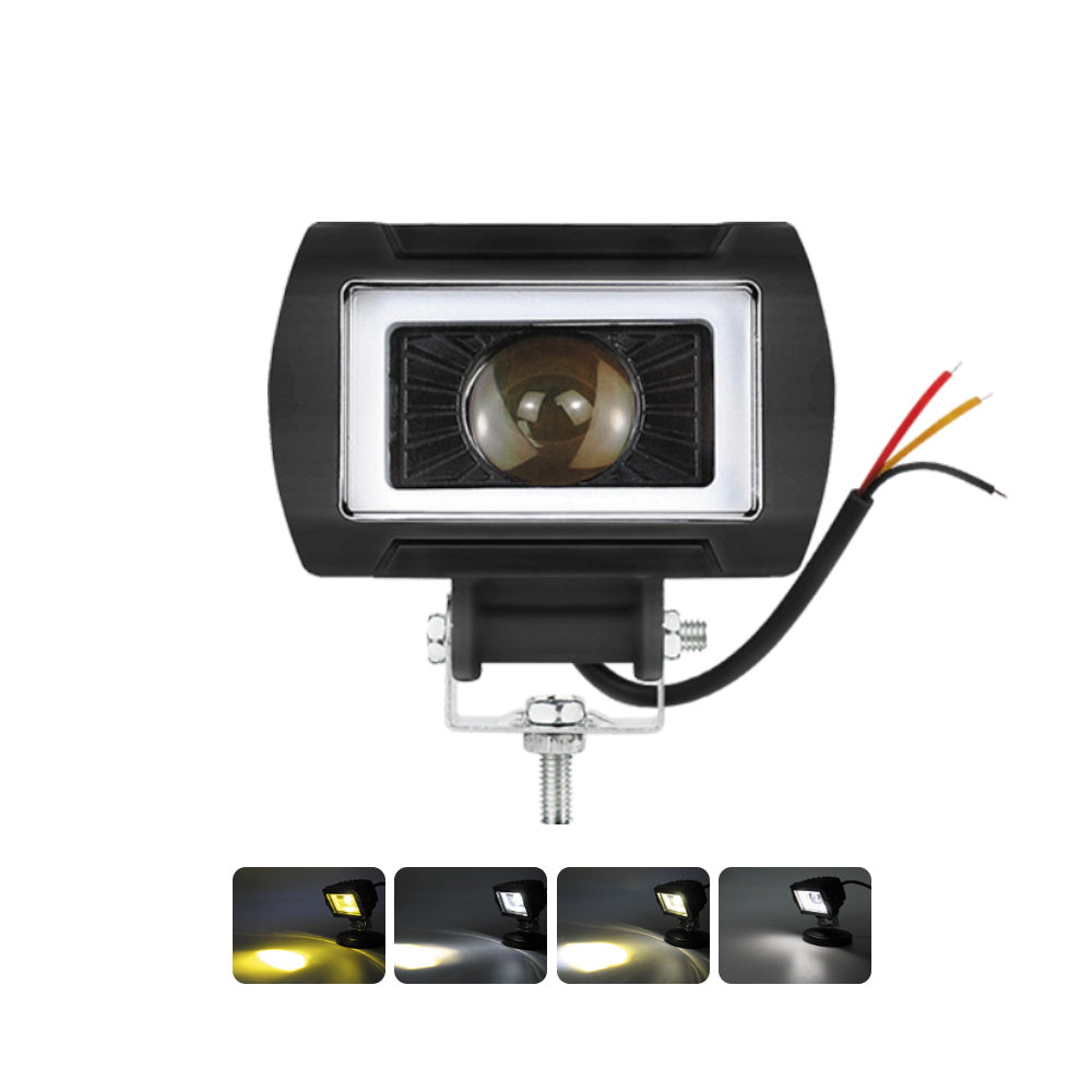 3 Inch 20W Automotive Mini LED Work Light Dual Color Spot Flood Beam Lighting Spot Lights for Motorbike Off-Road ATV Truck