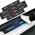 GPRGIT 4pcs Carbon Fiber Car Sticker Auto Door Threshold, Waterproof Single Use, for Opel Astra J/G Insignia Corsa D Vectra C