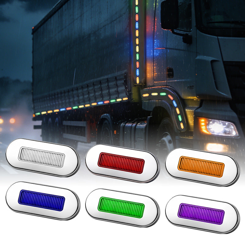 GPRGIT CBD-3LED Multicolor Waterproof LED Truck Side Light 12V-24V Piranha Beads 3LED 72.8mm IP67