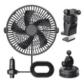 GPRGIT Truck Car Fan Large Fan for SUV, Adjustable Stepless Wind Speed, Suction Cup Base with Clamp, 10W PP