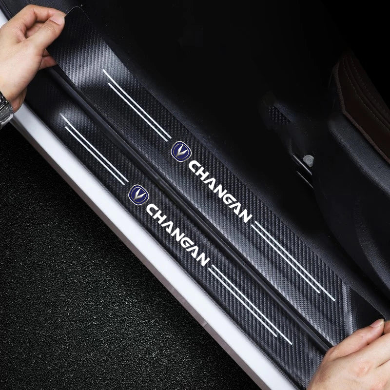 GPRGIT Car Door Carbon Fiber Sill Protector Stickers Single Use for Changan UNI-K CS35 CX70 CS85 CS55 CS75 CS15 F70 Alsvin UNI-T