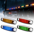 GPRGIT CBD-12LED Multicolor LED Truck Signal Side Marker Clearance Light 12V-24V Piranha Beads IP67