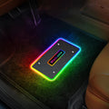 4 in 1 Custom LOGO OEM 5V 12V Car Floor Mats with RGB Ambient Light Auto APP Control Music Rhythm Waterproof LED Footwell Lights