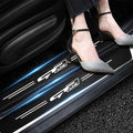 GPRGIT Car Door Sill Carbon Fiber Stickers for GT LINE K2 Stinger Sorento Ceed Soul VENGA KX5 K3 K4 K5