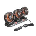GPRGIT F4310 Triple-Head Car Fan 12V/24V/5V USB 15W 4-Inch