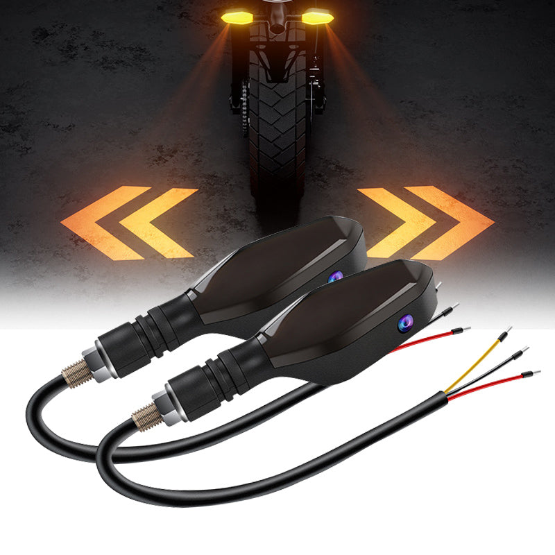 2PCS Motorcycle LED Turn Signal Lamp Color Projection Lamp Waterproof Led Ambient Turning Light High-Bright Warning Light