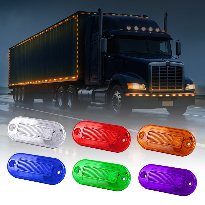 GPRGIT CBD-3LED Multicolor Waterproof LED Truck Side Light 12V-24V Piranha Beads 3LED IP67 0.28-0.38