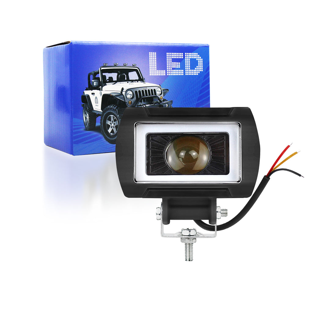 GPRGIT GZ-3 20W LED Work Light 12V-80V Emergency Strobe Warning for Truck & Car Aluminum Alloy+PC