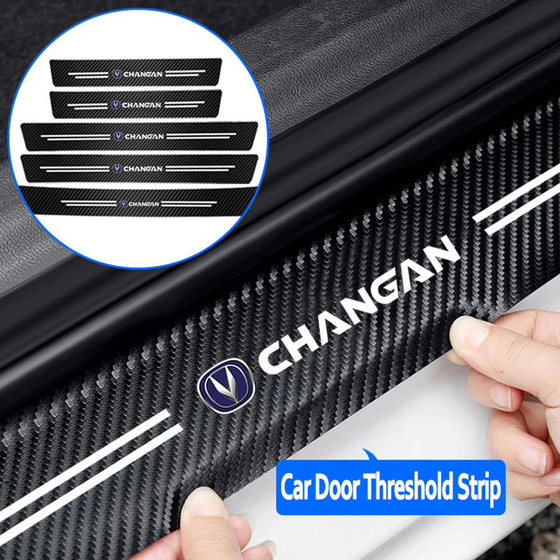 GPRGIT Car Door Carbon Fiber Sill Protector Stickers Single Use for Changan UNI-K CS35 CX70 CS85 CS55 CS75 CS15 F70 Alsvin UNI-T